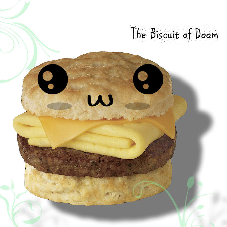 Breakfast Biscuit of Doom Mascot Plushie